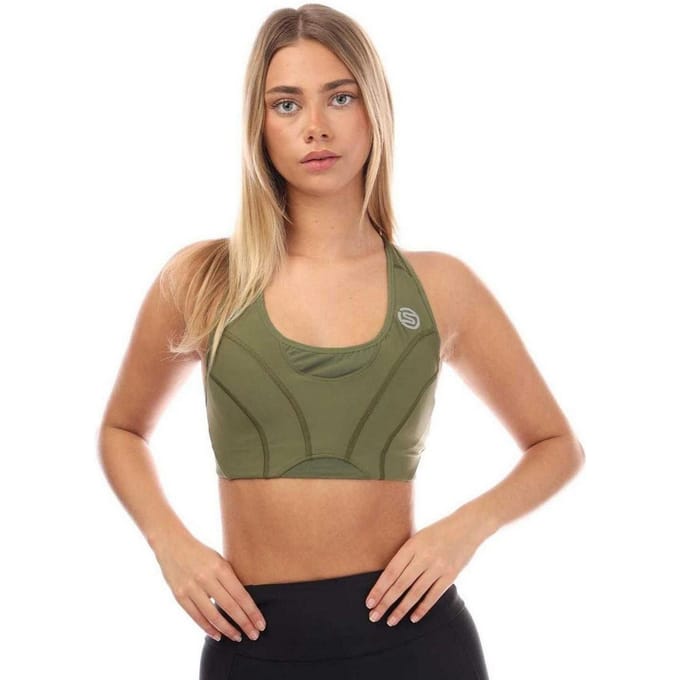Skins Dames/Dames Serie-3 Sportbeha (Kaki Groen)