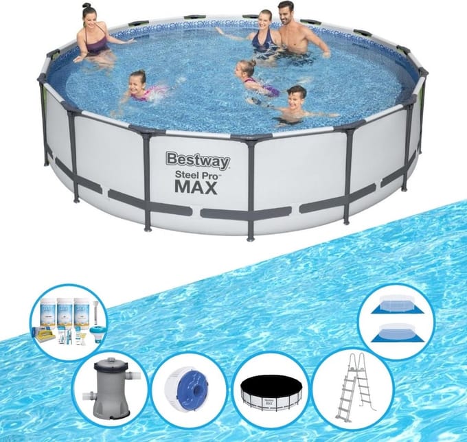 Bestway Zwembad Steel Pro MAX - Inclusief accessoires - 457x107 cm