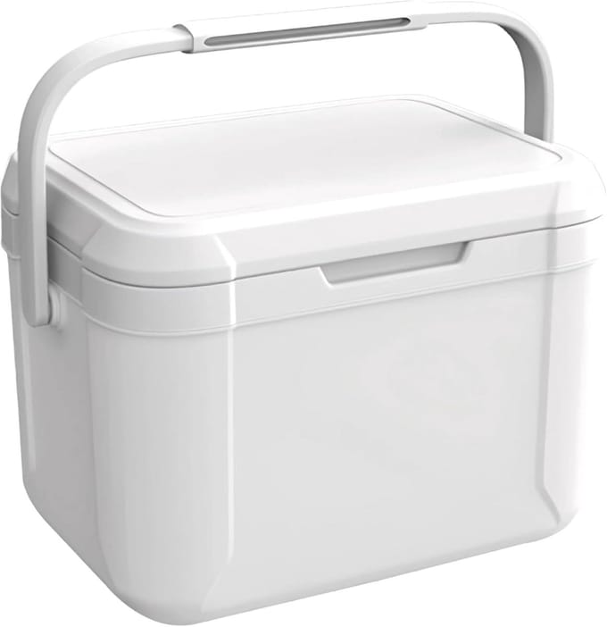 Campingkoeler - Picknickkoeler Ijskist - Drankjes Koel Houden - Harde Constructie - 5L - Wit