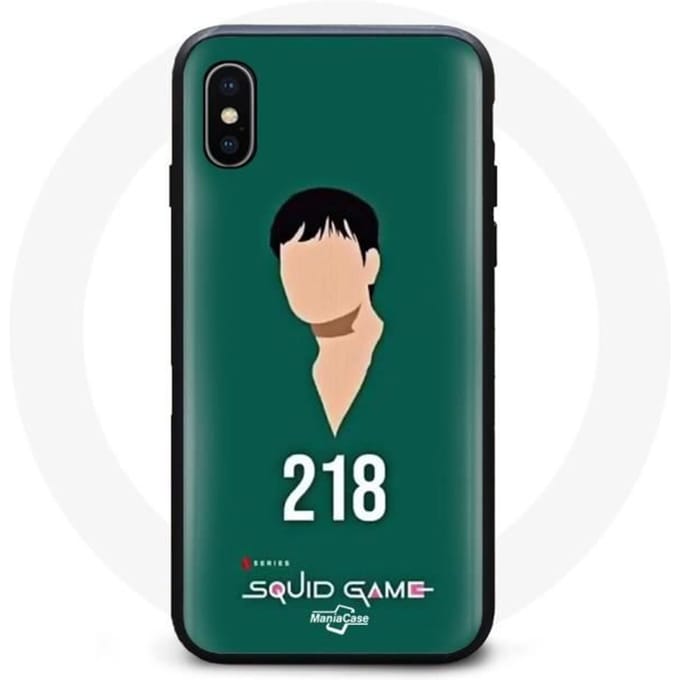 Coque - Squid Game - Iphone XS Max - Souple - Vert - Design inspiré de la série