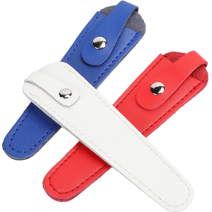 3 stuks Professionele Draagbare Haarsalon Scharen Tas PU Leer Kappers Scharen Hoes red
