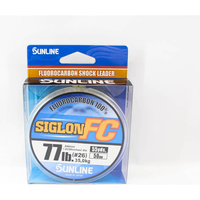 Sunline Fluorocarbon Leider Siglon FC 100% 50m 77lb Diameter 0,84mm (2088) schoon