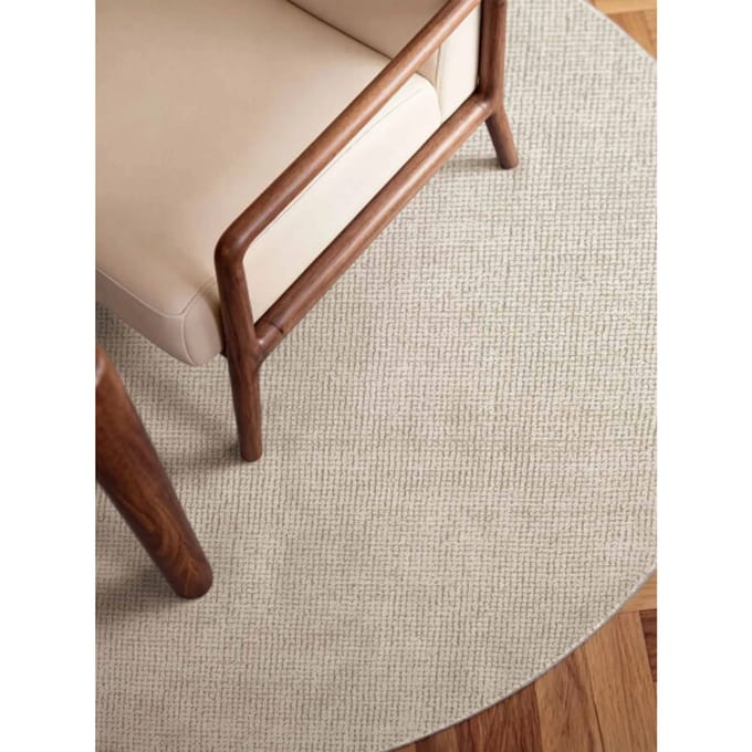 Ted Baker Greenwich rond wollen vloerkleed Croom Naturel Wit - Rond 160 Ø - (M)