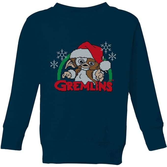 Gremlins Another Reason To Hate Christmas Kids' Christmas Jumper - Navy - 122/128 (7-8 jaar)