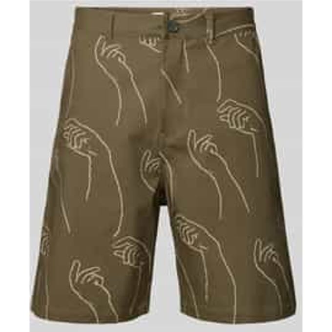 Korte regular fit broek met steekzakken, model 'fallon'