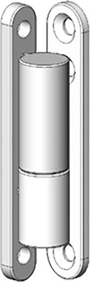 Horrenbouw - Metalen scharnier wit - Sterke scharnier - Set 2 stuks