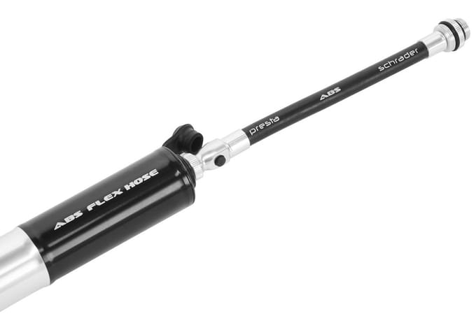 Lezyne Alloy Drive - Mountainbike handpomp - ABS Flex Hose met Valve Core Tool - Medium - Zwart/Zilver