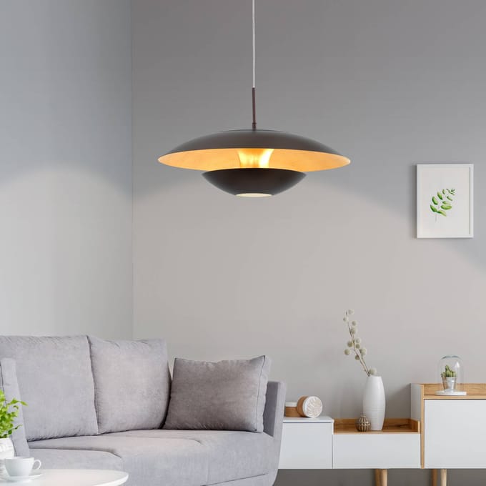 EGLO Nuvano Hanglamp - 1 Lichts - E27 - Ø480mm. - Bruin Goud