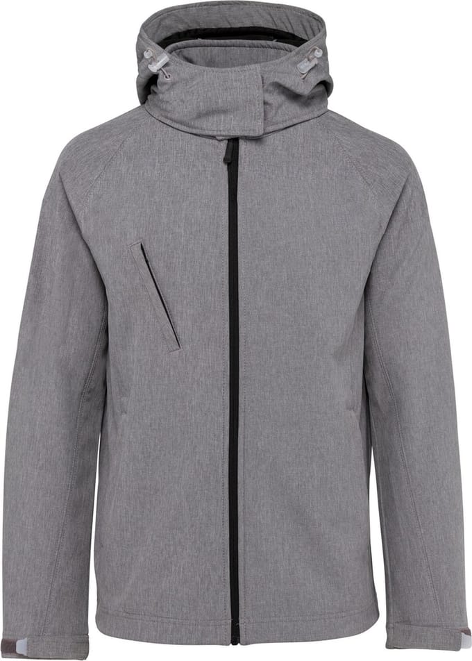 Kariban Dames softshell jas met afneembare capuchon K414 - Marl Grey - M