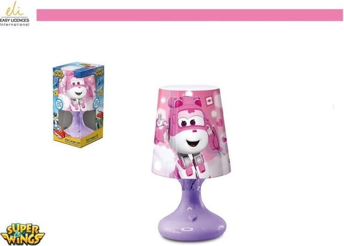 Super Wings - Nachtlampje kinderen - Lila - 18cm
