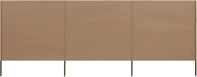3-Delig Opvouwbaar Windscherm 400x160 cm voor Strand, Tuin en Balkon