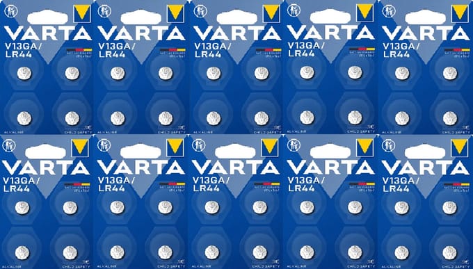 Varta V13GA - LR44 - AG13 Knoopcel Batterij 40 Stuks