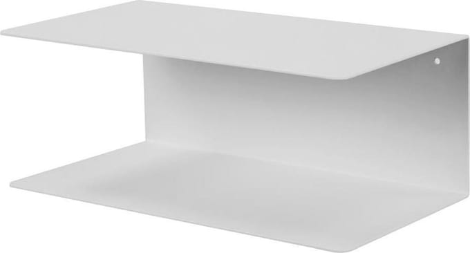 Lisomme Yara metalen wandplank wit - 35 x 20 cm