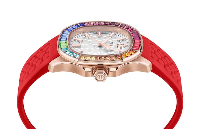Philipp Plein The $Pectre PWTAA1024 Horloge - Siliconen - Rood - Ø 38 mm