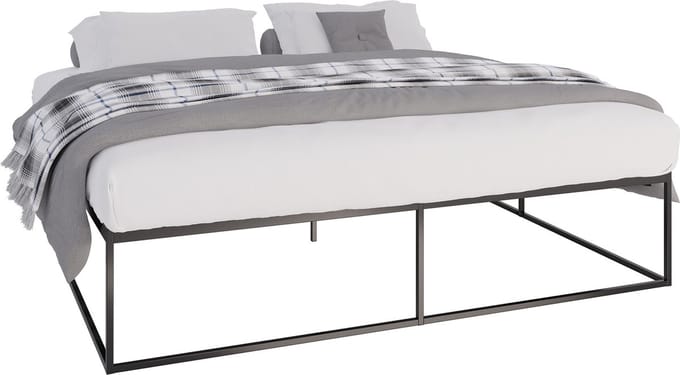 CLP Scala Metalen bed - Bedframe - zwart 200x200x46 cm