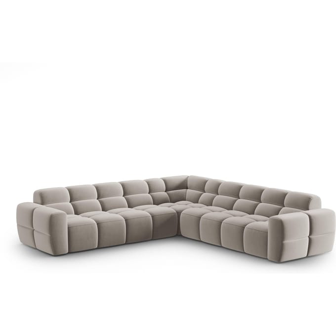 5-zits hoekbank Lisa velvet | Micadoni