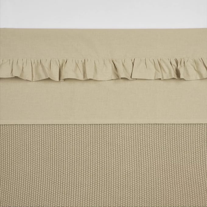 Meyco Baby Ruffle ledikant laken - sand - 100x150cm - 0.3 TOG