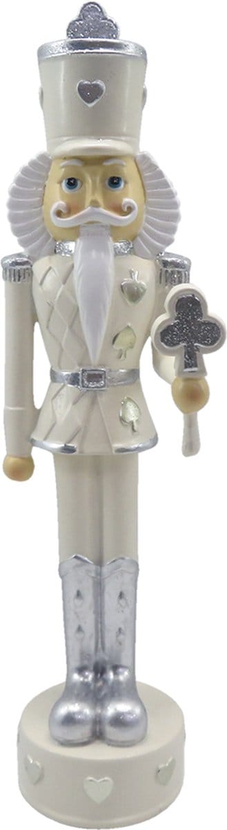 Clayre & Eef Beeld Notenkraker 35 cm Beige Zilverkleurig Kunststof