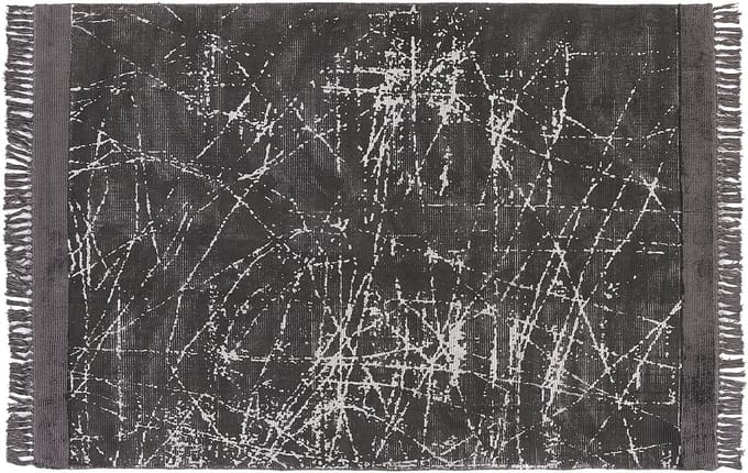HANLI - Vloerkleed - Donkergrijs - 160 x 230 cm - Viscose