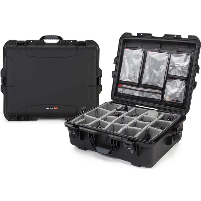 Nanuk 945 Case w/lid org./divider - Black - Pro Photo Kit case