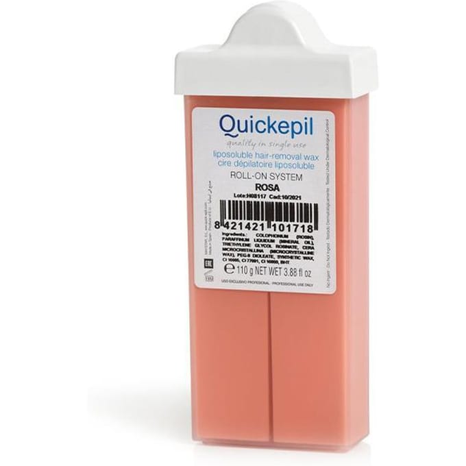 Quickepil Cire Épilatoire Faciale Rouleau Étroit Rose 110 G