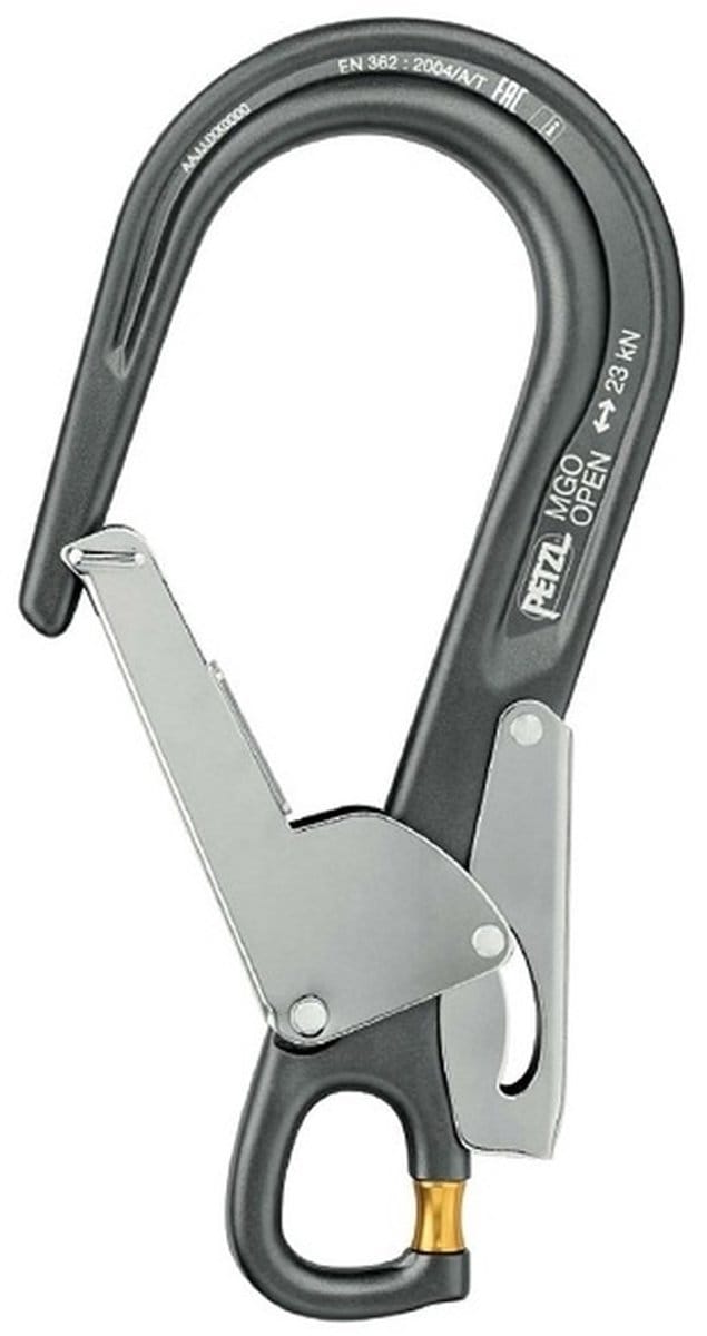 Petzl MGO open 60 - steigerhaak - donker grijs