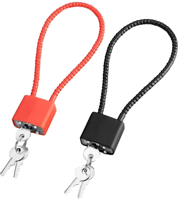Dailygoody - Flexibele Kabel Hangsloten - 2 Stuks Sleutels