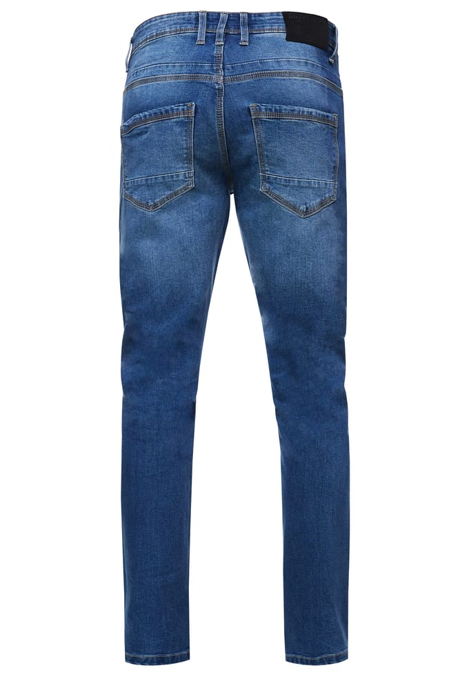 Koningsblauwe gebruikte jeansbroek "MELVIN" Slim Fit katoen-stretch