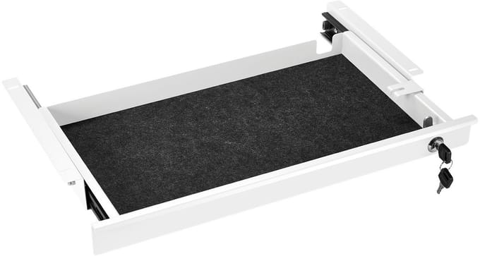 Bureau Onderbouwlade wit afsluitbaar Breedte: 500 mm
