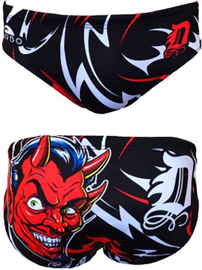 Turbo Red Devil Zwemslip Zwart 3XL Man