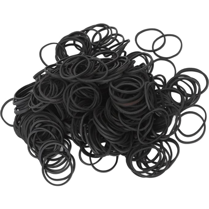 Kit de 1 000 élastiques en caoutchouc durables et multifonctionnels pour salon, permanente, maison black