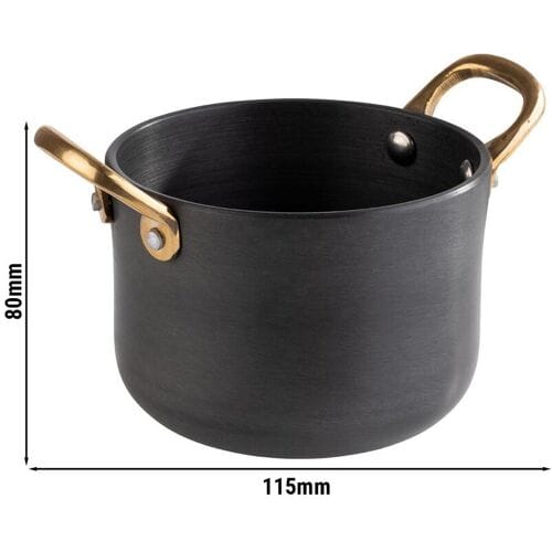 GGM Gastro (6 Stück) Serviertöpfchen - CASTORO - Aluminum - 0,6 Liter - Ø 115mm - Grau