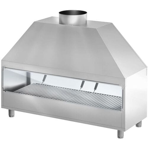 GGM Gastro Edelstahl Holzkohlegrill - 2000mm Zilver