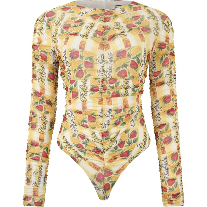 Wrinkled Tulle Bodysuit Gelato