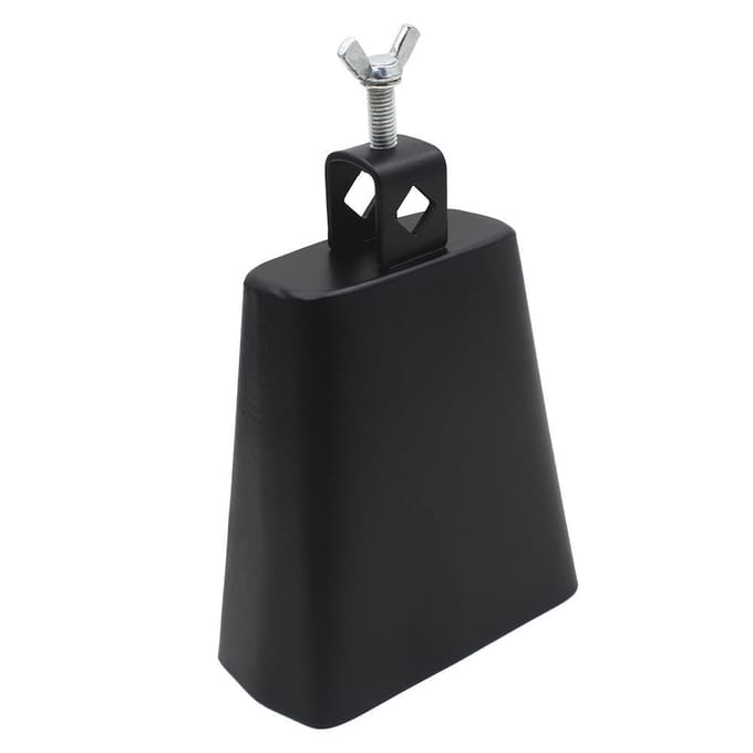 5 inch ijzeren koebel percussie-instrument met klepel voor drumsetkitaccessoire 5 zwart