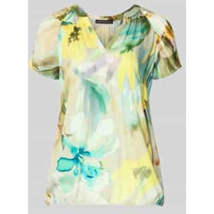 regular fit blouse van viscose in all-over look