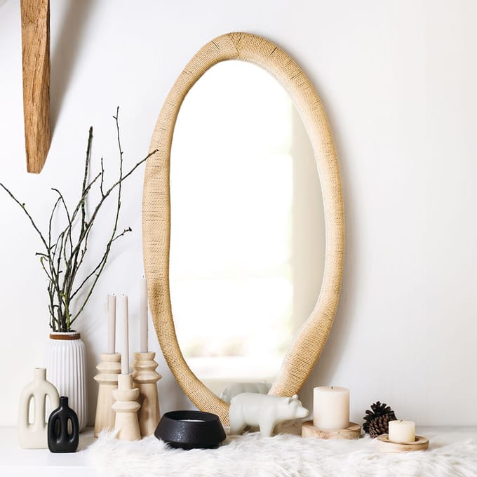 Eazy Living Wandspiegel 58 x 114 cm Piaf Hout