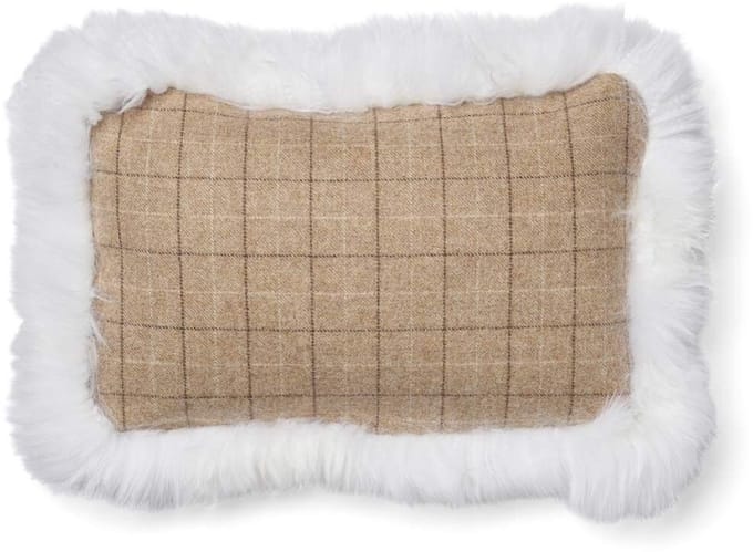 Sheepskin House - Wollen Kussen - Dubbelzijdig - LW rand - 34x52 cm