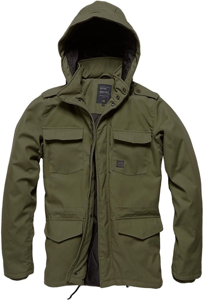 Vintage Industries Winterjas Darren Parka Dark Olive