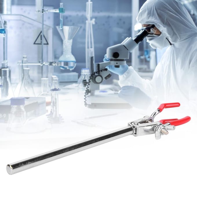 Zinklegering Drieklauw Lab Fles Klem Clip Laboratoriuminstrument Experiment Accessoires white
