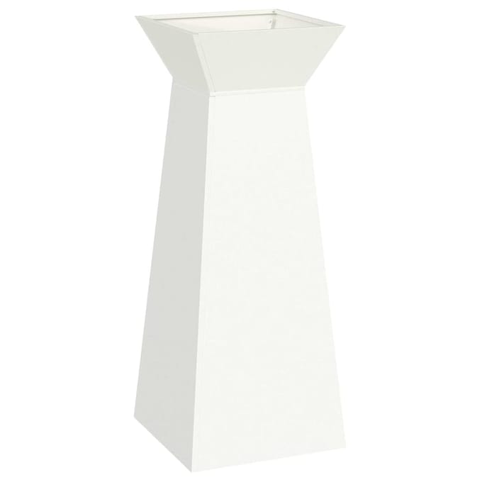 vidaXL - Pilarenbak - Wit - 40 - x - 40 - x - 100 - cm - Koudgewalst - staal