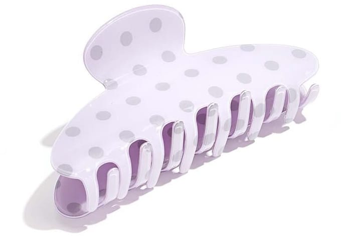 Haarclips met stippen, imitatieacetaat, dagelijkse accessoires - Lichtpaars