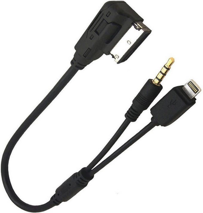 AMI MID Interface naar Lightning en Jack Audio Music Adapter voor Audi VW / HaverCo