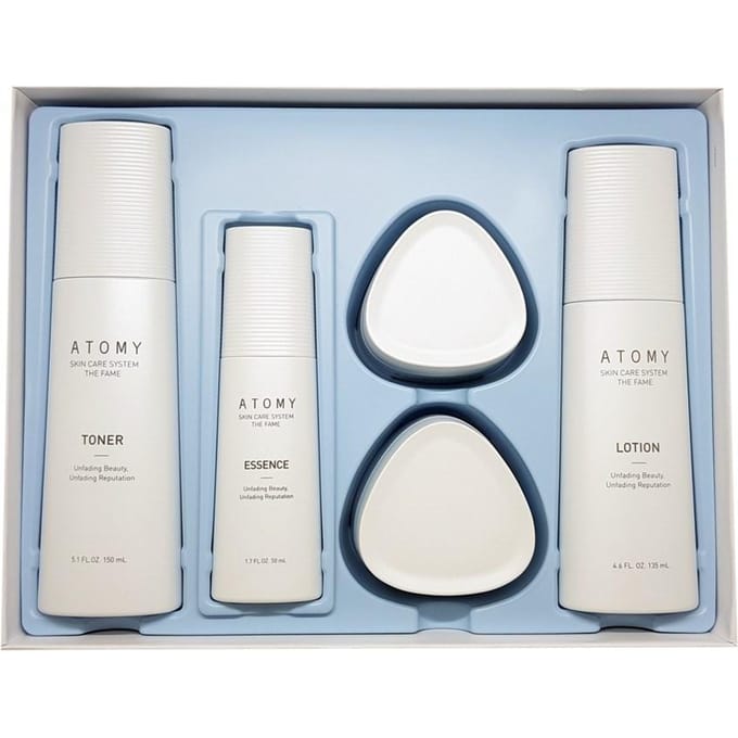 Système de soins de la peau Atomy C The Fame, ensemble de 5 pièces, 1 ensemble white