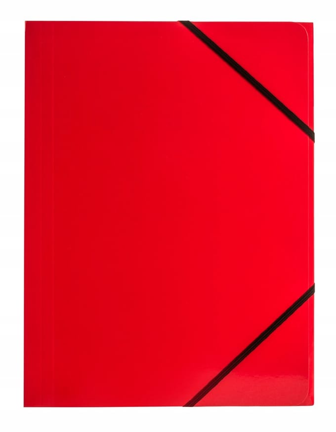 Tetis A4 Kaart met Hoekelastiek, Rood, 350g Karton