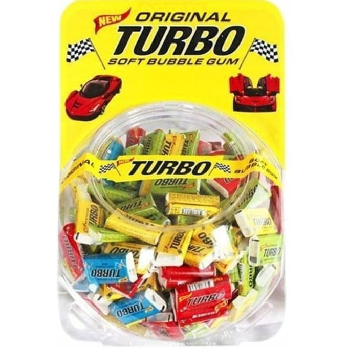 TURBO KAUWGOM MET PLAATJES 300 STUKS