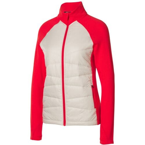 CRIVIT Gewatteerde dames jas Premium (Rood/beige, S (36/38))