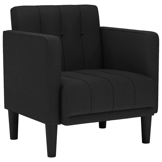 vidaXL - Fauteuil - met - armleuningen - Zwart - 53 - cm - Stof