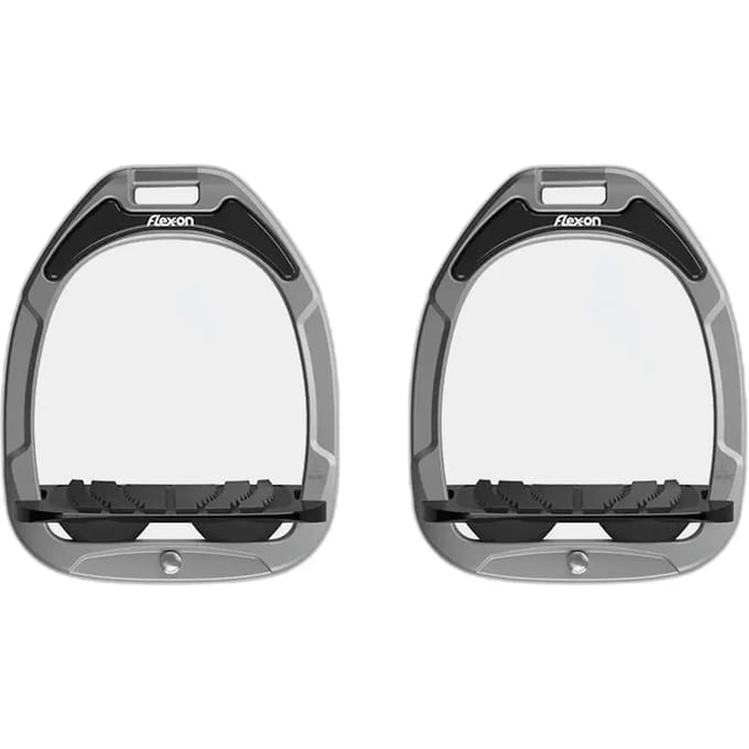 Aluminium stijgbeugels Incliné Grip Zwart/Zwart/Grijs Flex-On