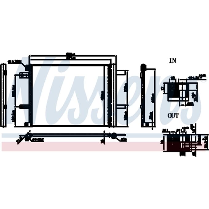 Condensator, airconditioning NISSENS 941090